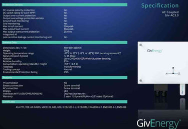 GivEnergy AC Inverter Charger tech specs